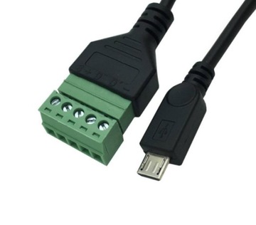 Kabel zasilający wtyk Micro USB 5 Pin 2.0 męski