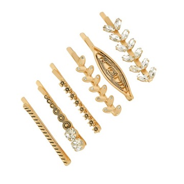 6 sztuk spinki do włosów Rhinestone Barrettes