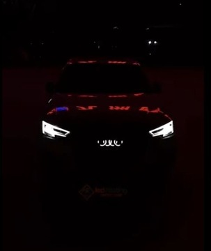 ЭМБЛЕМА AUDI LED LOGO DYNAMIC GRILL — БЕЛАЯ