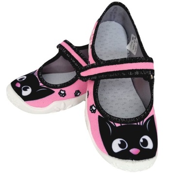 ТАПОЧКИ БАЛЕРИНЫ ДЛЯ ДЕВОЧЕК КОШКА РОЗОВЫЕ НА КОЖАНОЙ ПОДКЛАДКЕ ARS Размер 30