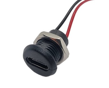 GNIAZDO USB TYP C DO OBUDOWY 2-PRZEWODY