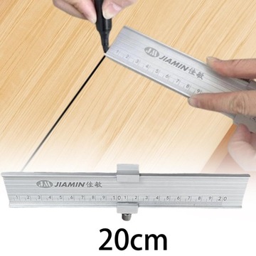 Linijka do obróbki drewna z narzędziem do ustawiania prowadnicy Precyzyjny stop aluminium 20 cm
