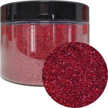 Brokat dekoracyjny CZERWONY HOLO 0,4mm 100G DO FARB TYNKÓW LAKIERÓW