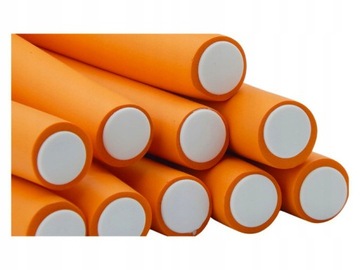 Длинные резиновые бигуди 240мм Оранжевые 16мм