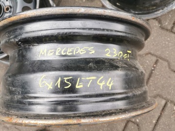 4× DISK OCELOVÝ MERCEDES-BENZ OE TŘÍDA A W169 TŘÍDA B W245 6.0" X 15" 5X114.3 ET 44