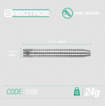DART WINMAU SABOTAGE 90% Вольфрам 24г