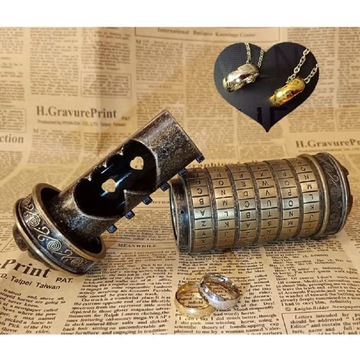 Мини-замок-криптекс с кодом да Винчи и алфавитом, подарок