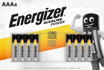 8 x bateria alkaliczna ENERGIZER AAA LR3 R3