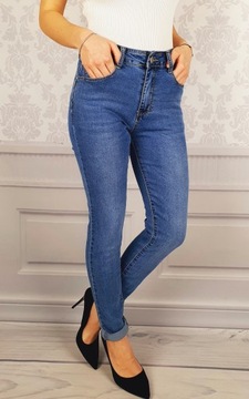 #DAMSKIE - SPODNIE - JEANS - PRZETARCIA Plus Size#