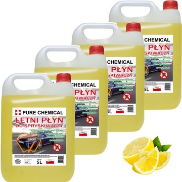 LETNI PŁYN DO SPRYSKIWACZY 20L 4x5L cytrynowy