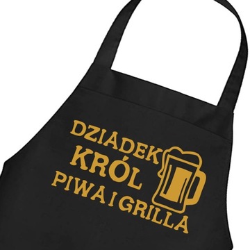 Dzień Dziadka Fartuch na Prezent Dziadek Król Piwa