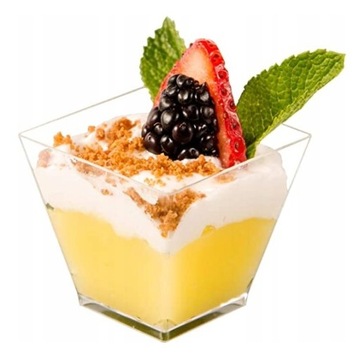 КОНТЕЙНЕРЫ ЧАШКИ КВАДРАТНЫЕ КРУЖКИ ДЛЯ ДЕСЕРТОВ ЗАКУСКИ 60МЛ + ЛОЖКИ 50