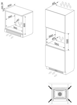 Духовой шкаф AMICA ED37216B X-TYPE 77 л A