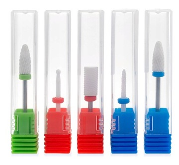 КРЕЗЦЫ ДЛЯ НОГТЕЙ КЕРАМИЧЕСКИЕ АЛМАЗНЫЕ ФРЕЗЫ 8 шт.