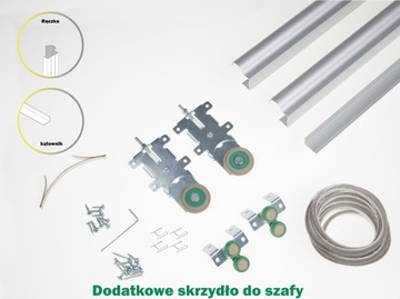 Dodatkowe skrzydło szafy przesuwnej Sevroll rączki