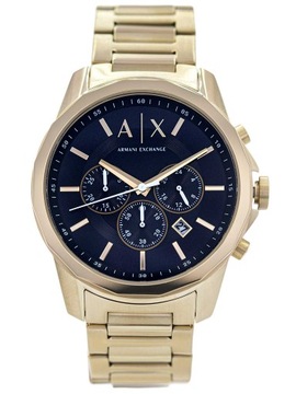 MĘSKI ZEGAREK ARMANI EXCHANGE AX7151SET BANKS ZŁOTY + BRANSOLETA STOPER