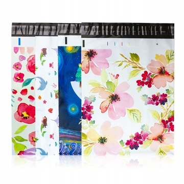 Обертки из фольги декоративной, цветные, курьерские, с печатью, 100 шт.