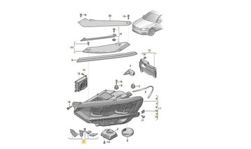 OE VW 3G0998225 ZESTAW NAPRAWCZY LAMPY LEWY VW PASSAT 3G