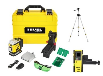 NIVEL SYSTEM CL3G LASER KRZYŻOWY STATYW CZUJNIK