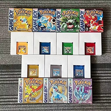 Game Boy Games Box Full Set All 7 Pokemon color