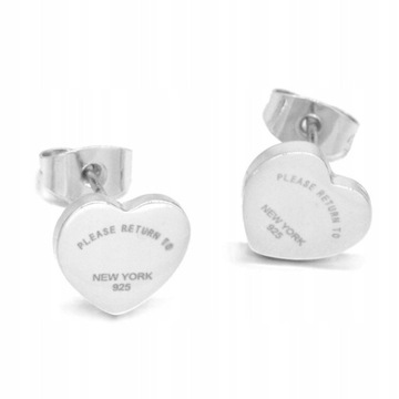 VENTFILLE Silver Gold color Love Heart Stud E