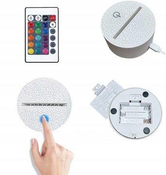 ФУТБОЛЬНАЯ ЛАМПА 3D НОЧНИК 16 СМЕНА ЦВЕТА