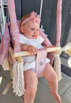 Детские качели со спинкой DoM садовые---Кролик