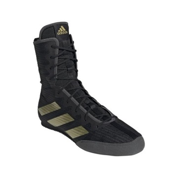 Боксерские кроссовки ADIDAS BOX HOG 4, черно-золотые