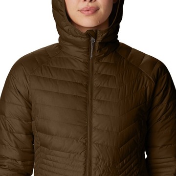 Kurtka pikowana z kapturem Columbia Powder Lite Mid Jacket - Oliwkowa L