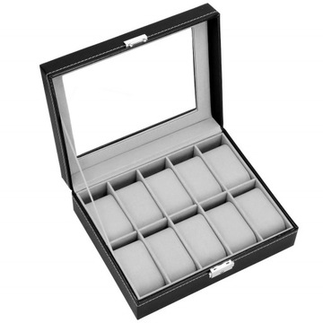 КОРОБКА-ОРГАНИЗАТОР ДЛЯ ЧАСОВ 10 шт. ШКАТУЛКА ДЛЯ ЮВЕЛИРНЫХ ИЗДЕЛИЙ ELEGANT