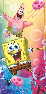 RĘCZNIK PLAŻOWY 70x140 SPONGEBOB KANCIASTOPORTY 01