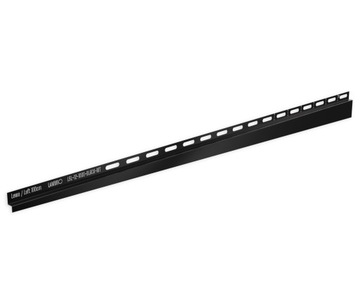 НАКЛОННАЯ ДУШЕВАЯ ПЛАНКА НА СТЕНЕ, ЧЕРНЫЙ МАТОВЫЙ, СЛЕВА, 100 см RAL 9005