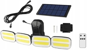 HALOGEN LAMPA SOLARNA 4 GŁOWICE + PILOT