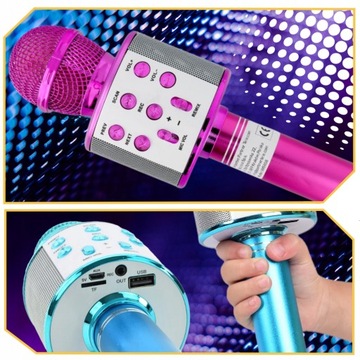 Mikrofon KARAOKE dla dzieci jakość HQ bezprzewodowy głośnik DZIEŃ DZIECKA