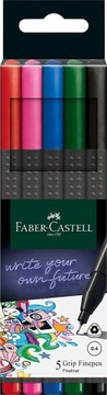 Cienkopis Faber-Castell GRIP 5 kolorów