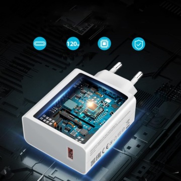 Зарядное устройство мощностью 120 Вт с кабелем USB C 1M