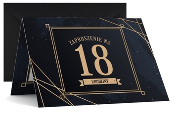 ELEGANCKIE ZAPROSZENIE URODZINOWE NA 18 URODZINY