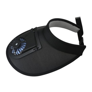 Kid Solar Fan Hat Wentylator chłodzący Czarny