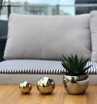 КЕРАМИЧЕСКИЙ ЦВЕТОЧНЫЙ ГОРШОК КРЫШКА ЗОЛОТОЙ ШАР ЦВЕТОЧНОЕ УКРАШЕНИЕ