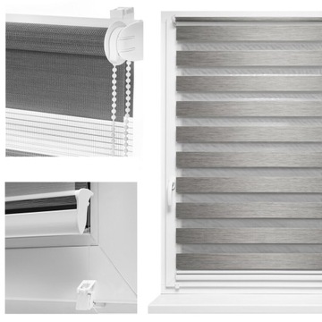 GOTOWA ROLETA DZIEŃ NOC 85 x 120 cm NOWE KOLORY