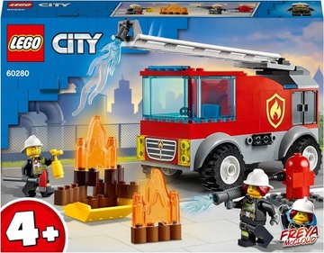 LEGO 60280 WÓZ STRAŻACKI Z DRABINĄ STRAŻ POŻARNA