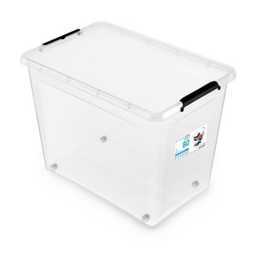 Duży pojemnik 80L kółka pokrywa SimpleStore 1742