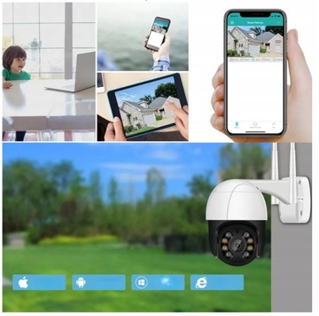 Wi-Fi камера НАРУЖНАЯ ПОВОРОТНАЯ IP 8MP Беспроводная связь ULTRA HD ICSEE ZOOM