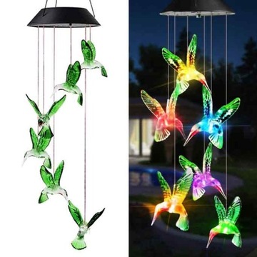 GIRLANDA ŚWIETLNA LAMPKI SOLARNE OGRODOWE KOLIBERKI LED