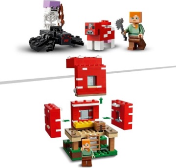 LEGO Minecraft 21179 Грибной домик 272 элемента игрушка из кубиков в подарок
