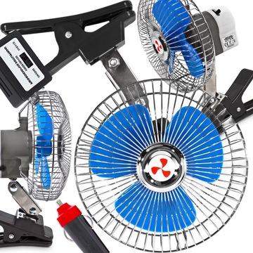 Большое поворотное устройство автомобильного вентилятора ветряной мельницы, колебание 8 дюймов, 12 В, мощное