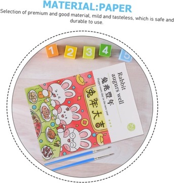 1 комплект гуаши, акварель, книжка-раскраска для детей, акриловые книжки-раскраски