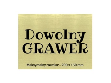 Grawerowana tabliczka GRAWER dowolny tekst 20x15