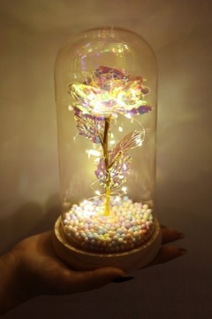 СЕРЕБРЯНАЯ ЦЕПЬ 925 ПРОБЫ С СЕРДЦЕМ + ВЕЧНАЯ РОЗА ПОДАРОК ​​ДЛЯ ЖЕНЩИНЫ, ЖЕНЫ