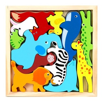 БЛОКИ ЖИВОТНЫЕ ДЕРЕВЯННЫЕ ПАЗЛЫ ЗООПАЗЛЫ